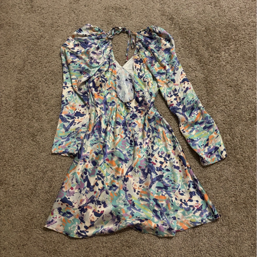 Anthropologie Silk Mini Dress Size Small - Picture 6 of 6